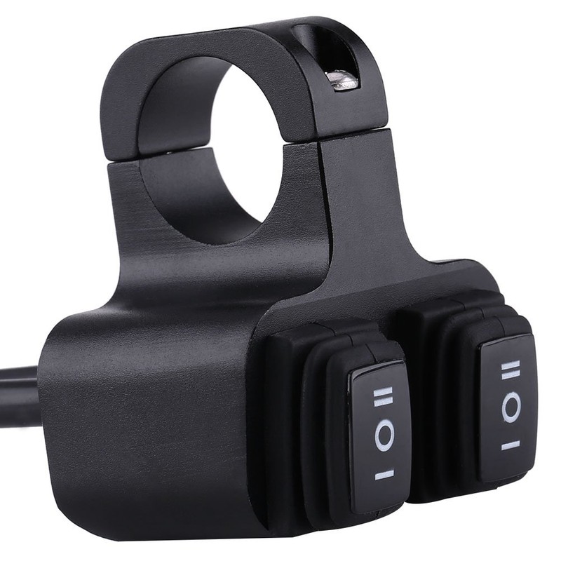 Motorcycle Handlebar Switch, 7/8" 22mm 12V 16A CNC Aluminum Alloy