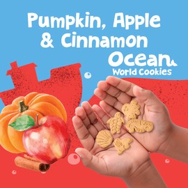 Get'ems! from Gerber Pumpkin, Apple & Cinnamon Ocean World Cookies, Kids Snack Made with Real Veggies & Fruits, Iron & Vitamin E