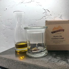 Prairie Fire Candles Olive Oil Candle Lamp - Emergency Backup - Power Outage