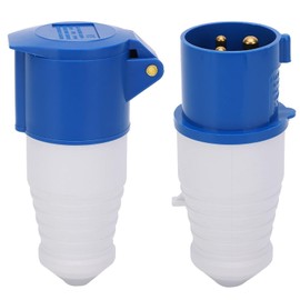 Longzhuo 3-Pin Industrial Plug Coupler 2P+E 16A 1-Phase IP44 Waterproof Plug Industrial Supplies, Industrial Plug Connector 220‑250V (3-pin 16A)