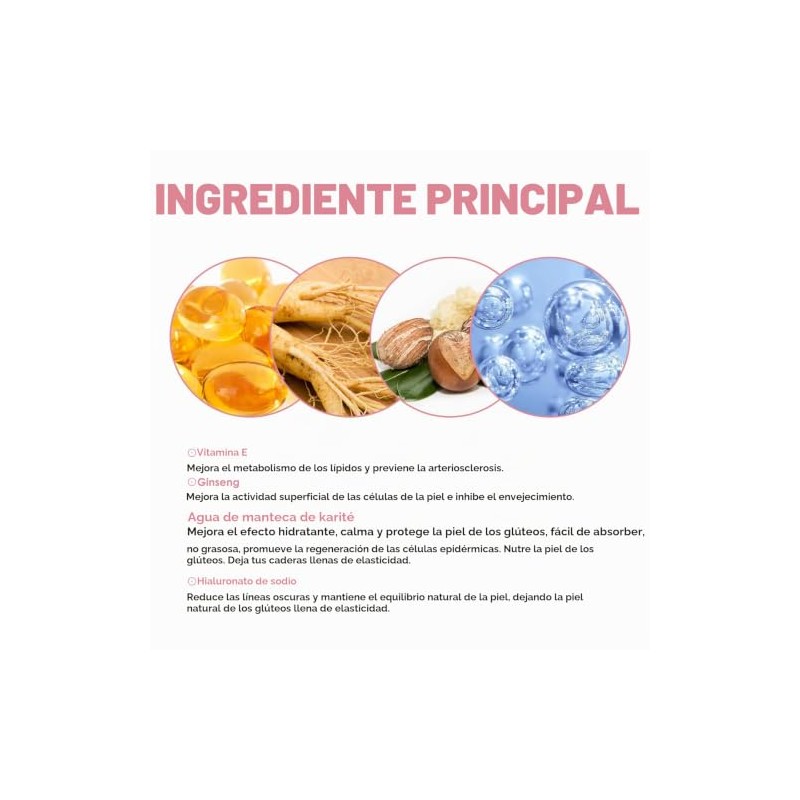 Bluemega Crema Estética de Masaje para Glúteos- Glúteos Suaves y