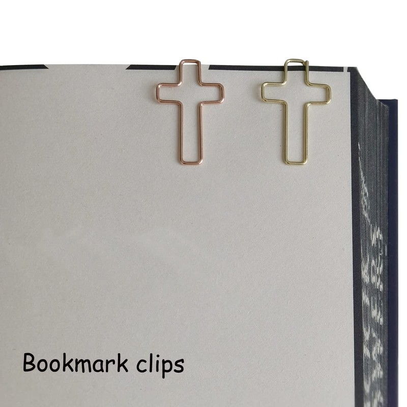 50 PCS Cross Paper Clips for Bible Study Supplies, Bible