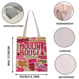 VAMSII Moulin Rouge Musical Quote Tote Bag Musical Theatre Lover Gift Broadway Musical Fans Gift (Moulin Rouge tote)