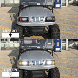 KEMIMOTO DS LED Light Kit Compatible with Club Car DS 1993 Newer Models, Golf Cart Street Legal LED Headlight Tail Light Kit for Gas Electric Models