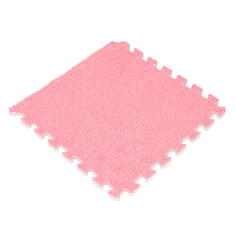 10pcs Plush Foam Floor Mat Thickened Cuttable Interlocking Carpet Tiles