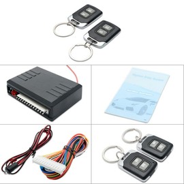 Riloer Car Keyless Entry System Kit with 2 Remote Control Controllers, Vehicle Central Locking Kit to Turn Off and Unlock Cars for Car Rise, CSD405-T237