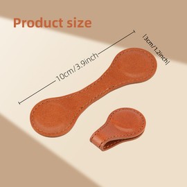 QSYZAIL 5 PCS Magnetic Leather Bookmarks Set - Double-Sided Magnet Design Book Markers Clip Gift for Book Lovers,Teachers and Students(Vintage Brown/Red/Black/Olive Green/Peacock Blue)