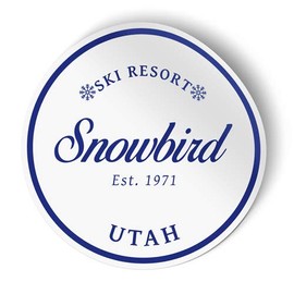 Squiddy Snowbird Utah - Vinyl Sticker for Car, Laptop, Notebook (4" Tall)