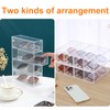 Shengxi Acrylic Glasses Box, Transparent Glasses Organiser with 4 Drawers,