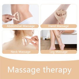 3Pcs Wood Therapy Massage Tools Wooden Massage Rollers, Hand Massage Tools Manual Muscle Roller Stick for Relaxes Thigh, Leg, Hands Full Body Muscle Men Women