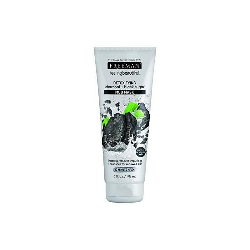 Freeman Charcoal & Black Sugar Mud Mask,6 ounce