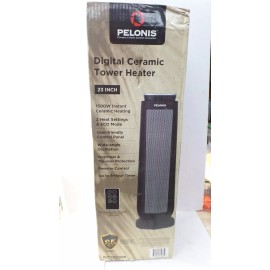 PELONIS PHT23D7ABB 23" 1500-WATT DIGITAL TOWER CERAMIC HEATER WITH REMOTE SEALED