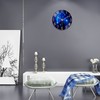 Lafocuse 12 Inch Silent Non Ticking Glass Blue Wall Clock