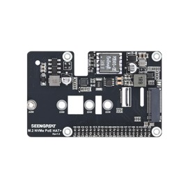 Compatible for Raspberry Pi 5 M.2 NVMe PoE HAT+ Expansion Board - PCIe Interface, NVMe SSD Boot, PoE Power Supply, Supports Gen2/Gen3 & 2230/2242/2260/2280 M.2 SSDs