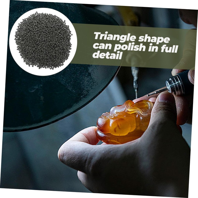 MAGICLULU Triangular Abrasive Material 500g Polishing Kit for Jewelry Furniture