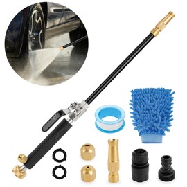 High Pressure Power Washer Wand, Heavy Duty Metal with Universal Hose End, Hydro Jet Water Hose Nozzle, Wand Lance for for Car Window Pet Washing and Plant Water