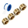 sourcing map 4Pcs 3/4 NPT Brass Pipe Plug Fitting, Male