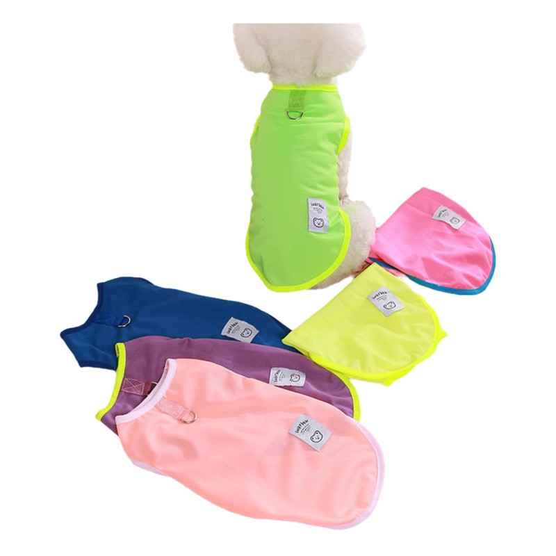 Tangpan - Paquete de 2 camisas para perros, suaves, transpirables,