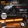 XRIDONSEN 35 inch Traffic Advisor Light Bar 48 LED Amber