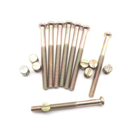 BinifiMux M8 x 90mm Bed Bolt Crib Screw Set - 8 Zinc Plated Hex Drive Socket Cap Furniture Barrel Bolts and Nuts for Futons