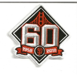 NEW 3 1/2 SAN FRANCISCO GIANTS 60 SEASONS IRON ON PATCH FREE SHIP