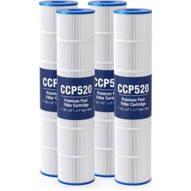 Purzest 4-Pack CCP 520 Pool Filter Cartridge Replacement for Pentair Clean & Clear Plus 520 (#160332), Waterway 525 | 520 Sq. Ft. Compatible with Unicel C-7472, FC-1978, OEM 178585, R173578