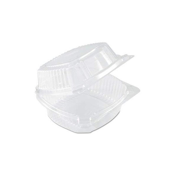 Pactiv Clearview SmartLock Large OPS Plastic Clear Hinged Lid Sandwich