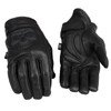 Milwaukee Leather Men's Black Leather ‘Reflective Skull’ Motorcycle Hand Gloves