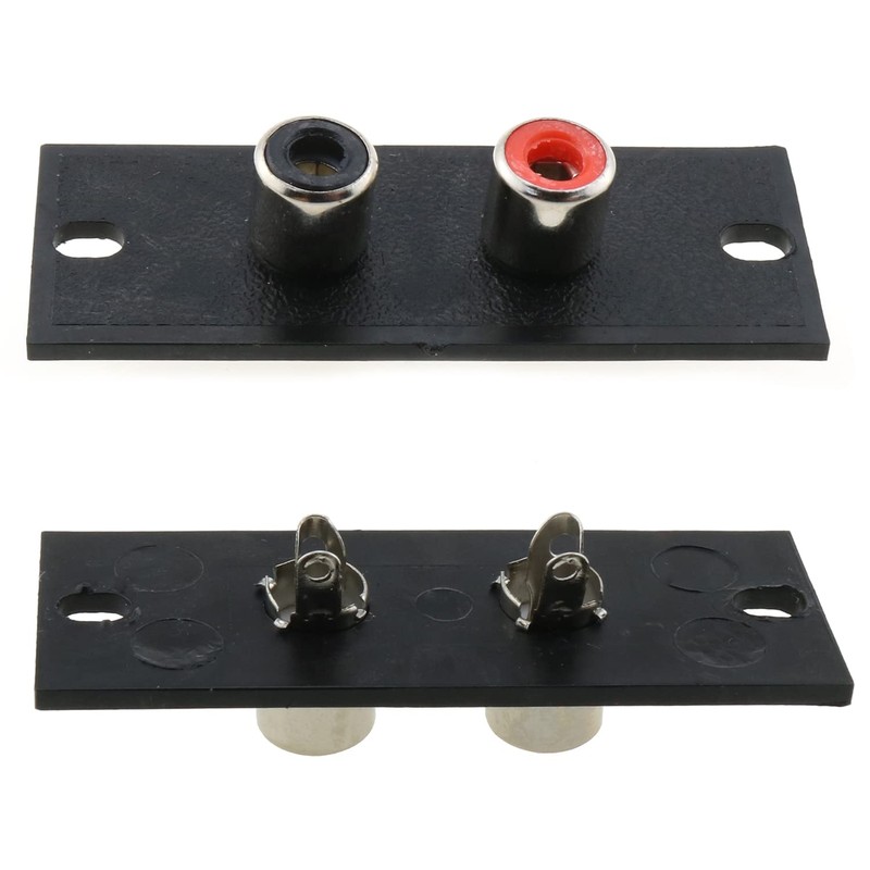 LUORNG 6pcs 2 Way RCA Terminal Wall Panel Plate Input