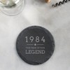 Engraved Natural Slate Coaster - 1984 The Year Of The
