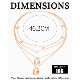 KGDUYC 1 x women's shell necklace, women's shell necklace, boho choker chain, shell decoration, boho jewellery, women's necklace, shell, boho jewellery, women's shell chain, boho necklace