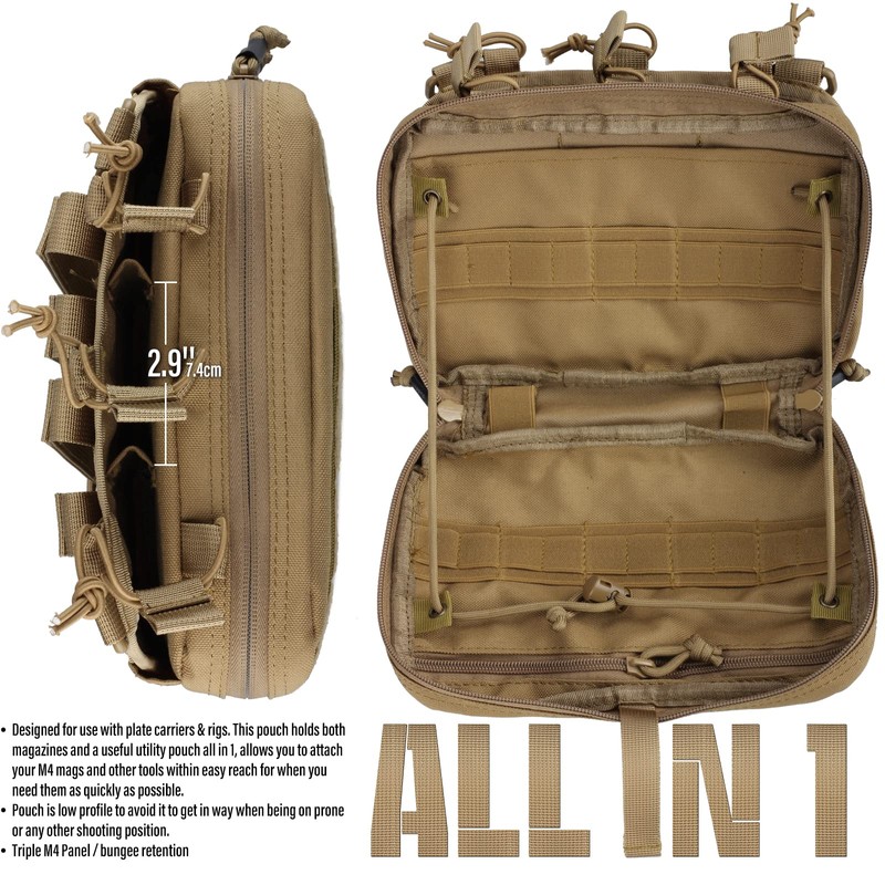 WYNEX Tactical Mag Admin Pouch, Molle Utility Tool Pouch Medical
