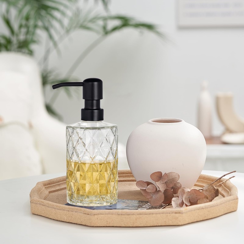 Easy Tang Glass Hand Dish Soap Dispenser Kitchen Bathroom 12