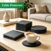 60 PCS Slate Coasters for Laser Engraving, Natural Black Stone