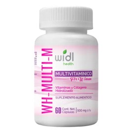 Multivitamínico Premium para Mujer WH-Multi-M con Colágeno Hidrolizado Widl Health 60 Cápsulas