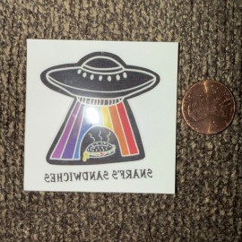 SNARF’S Sandwich SHOP Denver COLORADO Snarfs TATTOO Restaurant UFO Rainbow!