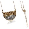 Panacea Collar con colgante de media luna transparente y plata,