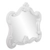 Howard Elliott Veruca Rectangular Ornate Wall Mirror, Vanity, Glossy White