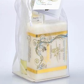 Goat Milk & Olive Oil Soap and Lotion Set for Body Care and Comfort Gift Moisturizing - Scent: Almond