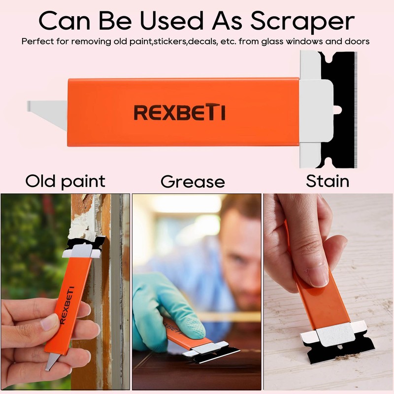 REXBETI 12 Pack Box Cutter, Retractable Cardboard Cutter, Razor Blade