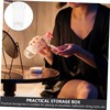 WOONEKY Desktop Makeup Cotton Pad Storage Box Organizer for Beauty