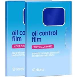 2 Packs Oil Blotting Papers for Face (120 Sheets) - Oil Absorbing Blotting Sheets for Oily Skin, Makeup-Friendly & Portable Oil Wipes