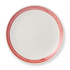 Certified International Dockside Red Stoneware Salad Plates – Set of 4, 9-Inch Coastal-Inspired, Chip-Resistant Tableware for Everyday Dining. Ideal for appetizers, salads, or desserts.