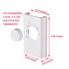 ARYEIELLSOW 2 Sets White Double Pole Line Volt Thermostat Cover
