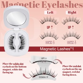 Higu clace Magnetic EyeLashes, Reusable Magnetic Eyelashes Kit with Applicator, Soft Magnetic Lashes without Eyeliner, Easy to Wear and Remove Eyelashes Magnetic (GD-Soft-E)