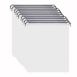 Hinapan Drawstring Shoe Bags, Set of 10 Transparent Shoe Bags for Travel, Waterproof Drawstring Dust Bags for Packaging, Shoe Storage Bag for Men and Women (40 x 30 cm), White, /