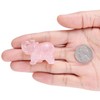 Jovivi 2pcs Amethyst Rose Quartz Crystal Elephant Figurines 1.5 Inch