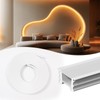 Muzata 16.5FT/5M Spotless Silicone LED Channel White Bendable LED Diffuser