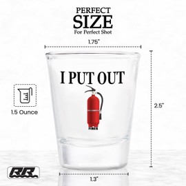 Rogue River Tactical Funny Firefighter I Put Out Fires Shot Glass Gift For Fire Fighter Firefighter FD Fire Department