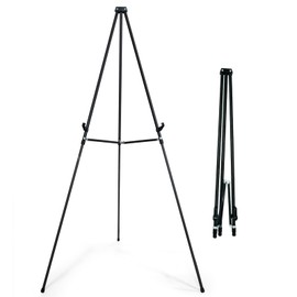 Falling in Art 70" Adjustable Aluminum Display Easel Stand, Versatile Tripod Easel for Artistic Presentations Stand, Lightweight and Sturdy for Art Shows, Exhibitions, and Studios, Holds 20 lbs